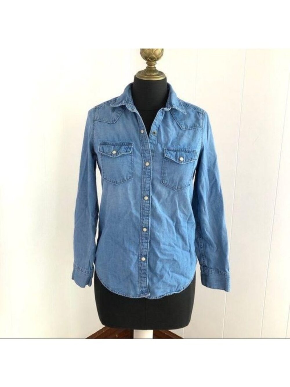 Gap 1969 Denim Western Button Down Shirt Size XS